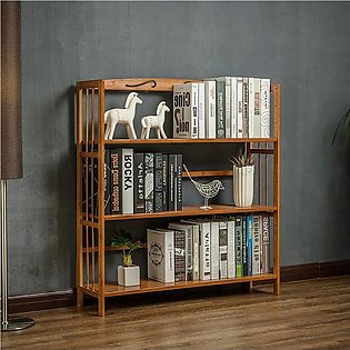 3 Layer Bamboo Wooden Book Shelf