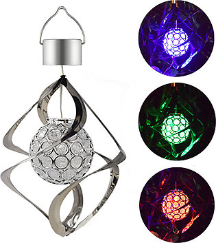 Solar Powered Wind Chimes Light LED Garden Hanging Spinner Lamp 7 Color Changing