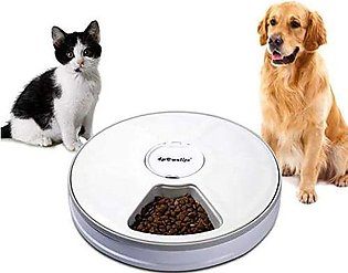 4pawslife 6 Meal Automatic Pet Feeder Food Dispenser with Digital Timer