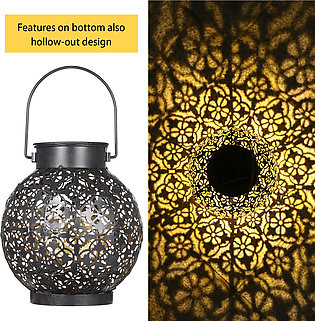 Tomshine Outdoor Solar Lantern Light Hollowed-out Design Decorative Metal Hangi…