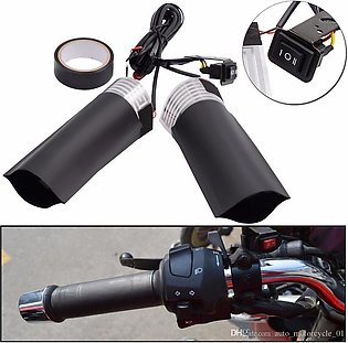 1 Pair Motorcycle Handlebar Electric Hot Motorbike Heating Handle Heated Grips …