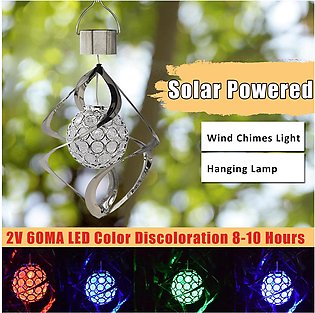 【Special Offer】Solar Powered Wind Chimes Light LED Garden Hanging Spinner Lamp …