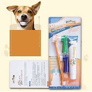 Pet Toothpaste Set Pet Dog Oral Care Cats Dogs Toothbrush Pet Supplies