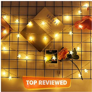 Led Star Fairy Lights Battery Operated 1 String 20 Stars Each Star Size 1 Inche…