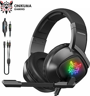 Onikuma K19 Gaming Headset With Rgb Lights Retractable Mic And Hi-fi Subwoofer …