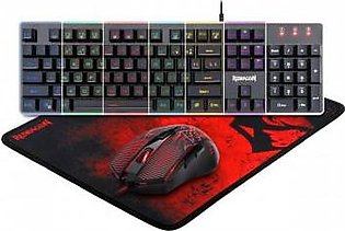Redragon S107 PC Gaming Keyboard and Mouse Combo & Large Mouse Pad, Mechanical …