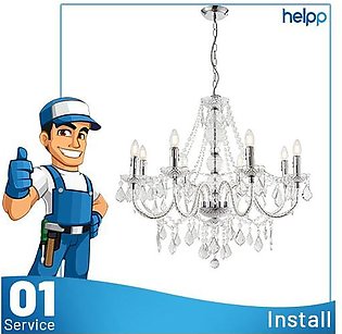 Chandelier (Up To 8 Lamp) Installation Service