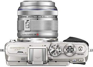 Olympus PEN Silver Mirrorless Camera (E-PL7) with 14-42mm Lens