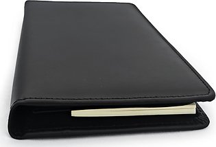 Mini Leather Folio // Note Pad Organizer // Black