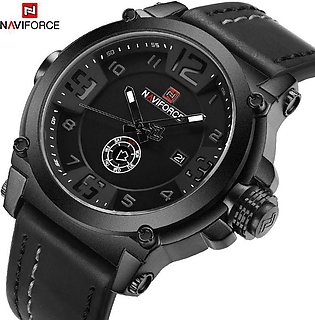 NAVIFORCE 9099 Sport Quartz-Watch Leather Band Watch Men Waterproof Wristwatch …