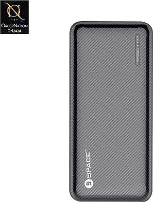 Power Bank 10000mAh - Black - Space Turbo Quick Charge 3.0 Power Bank - TB056