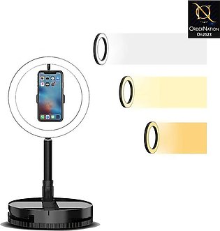Black - 26 cm - Mai Appearance G1 - 3 in 1 Dimmable Led Ring Light 6 Inch Foldi…