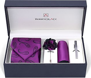 Purple Paisley Men Accessories Box