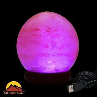 Salt Lamps USB Globe Shape Salt Lamp with Multi Color LED Himalayan Salt Lamp