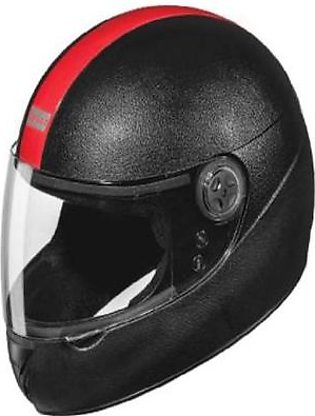Studds Full Face Chrome Elite Black With Red Strip Helmet